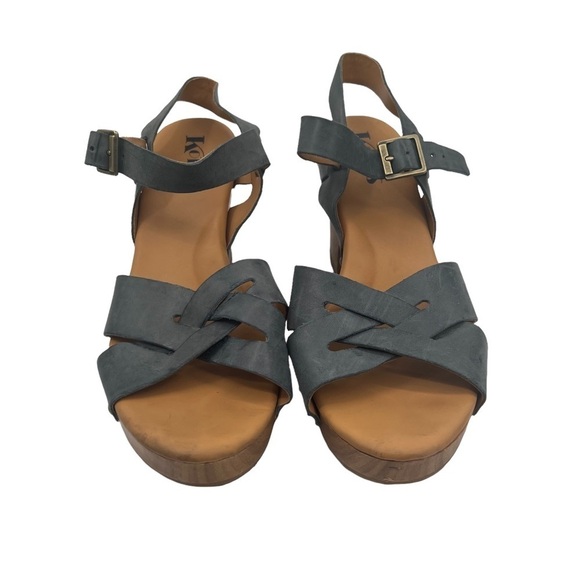 Kork-Ease Gray and Tan Sandals - Picture 3 of 9